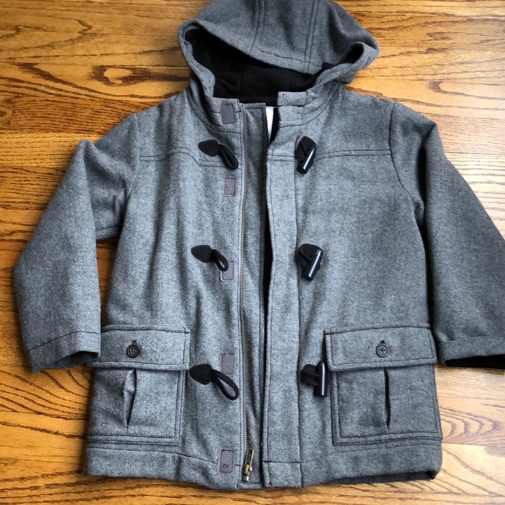 GYMBOREE gray wool peacoat, size S (5/6)